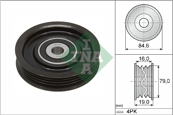 Tensioner Pulley, V-ribbed belt